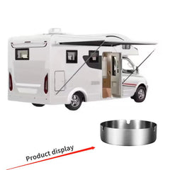 RV Stainless Steel Cigarette Ashtray Portable Silvery Metal Ash Tray