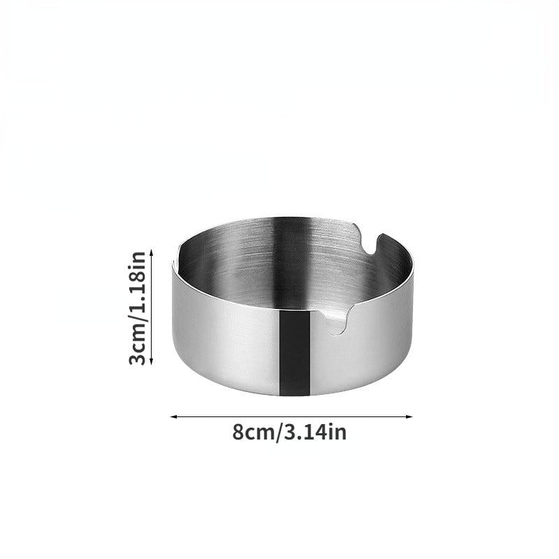 RV Stainless Steel Cigarette Ashtray Portable Silvery Metal Ash Tray