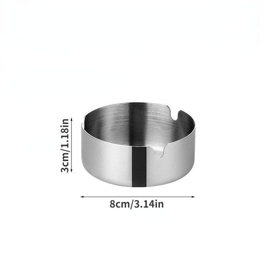RV Stainless Steel Cigarette Ashtray Portable Silvery Metal Ash Tray