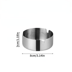 RV Stainless Steel Cigarette Ashtray Portable Silvery Metal Ash Tray