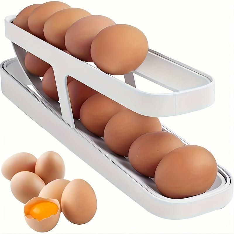 Egg Dispenser Egg Rolling Storage Rack Egg Tray Dispenser