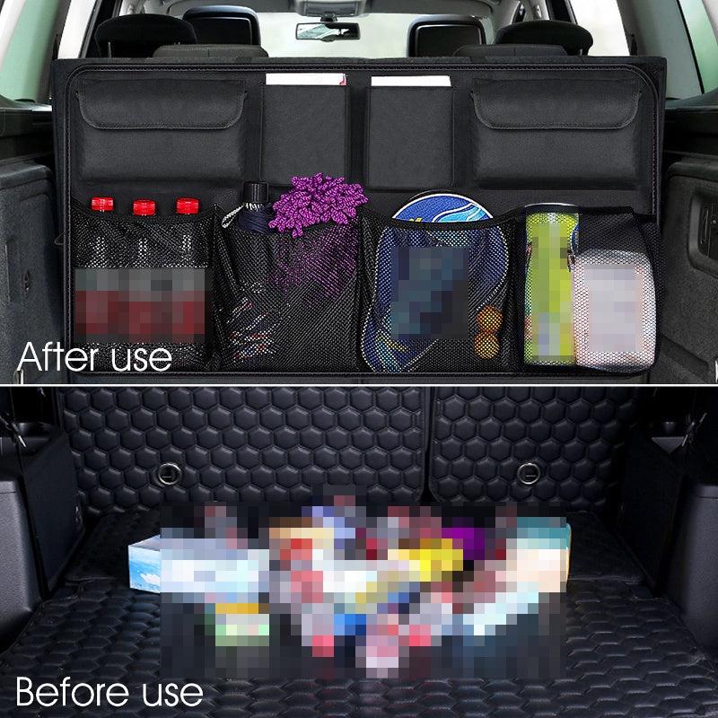 Car Trunk Organizer Backseat Storage Bag Net Oxford Seat Back Organizers