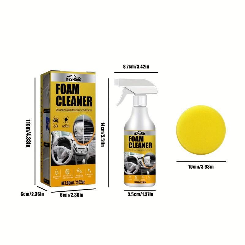 2 Pack Car Interior Foam Cleaner with Sponge