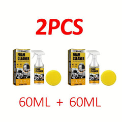 2 Pack Car Interior Foam Cleaner with Sponge