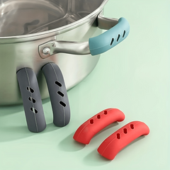2pcs Silicone Handle Anti-scalding Cover for Pots and Woks
