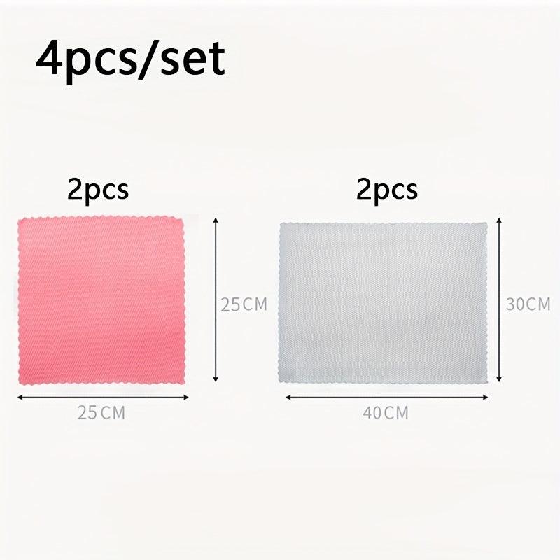 Fish Scale Dishcloth Set for Glass Wiping Cleaning Towel