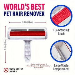 Reusable Pet Hair Remover Lint Roller & Fur Removal Tool