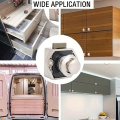 RV Yacht Motorhome Push Button Latch Cabinet Door Locks