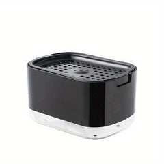 Kitchen Press Soap Dish Scouring Pad Cleaner Automatic Soap Dish