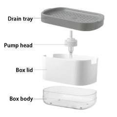 Kitchen Press Soap Dish Scouring Pad Cleaner Automatic Soap Dish