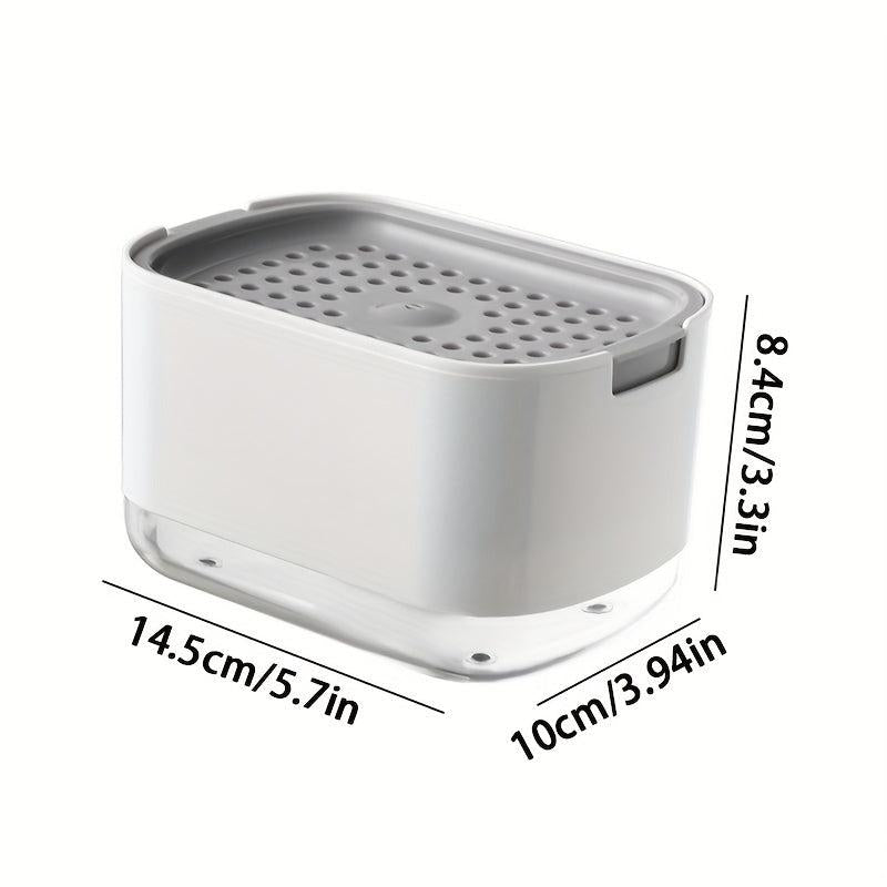 Kitchen Press Soap Dish Scouring Pad Cleaner Automatic Soap Dish