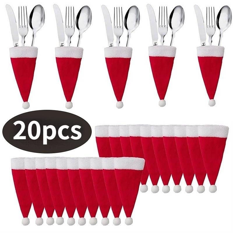 Christmas Tableware Holder Bag Xmas Home Decor