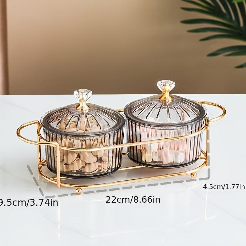 Transparent Round Dried Fruit Salad Plate for RV Kitchen