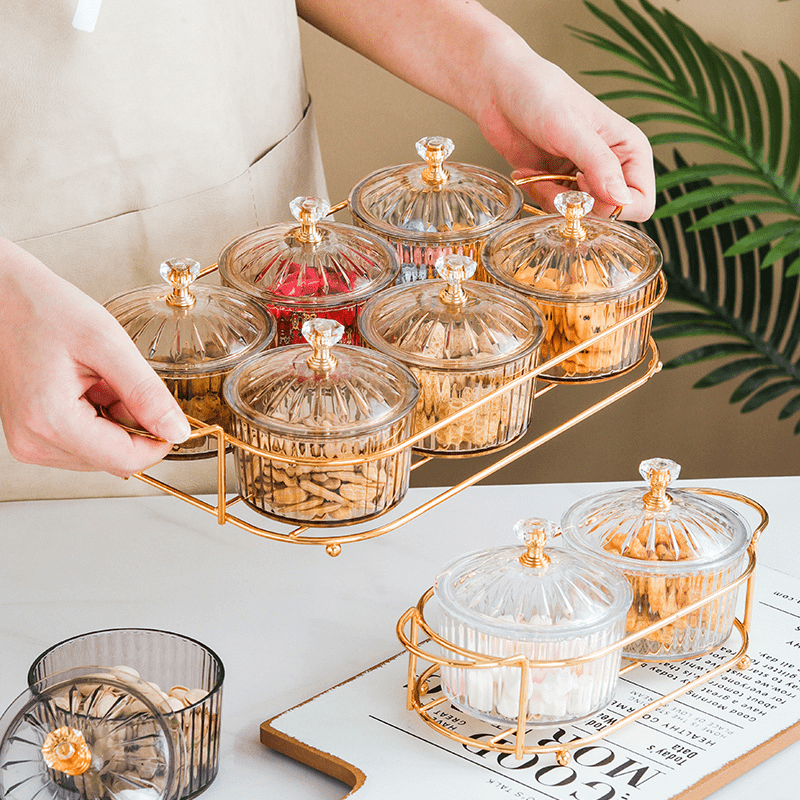 Transparent Round Dried Fruit Salad Plate for RV Kitchen