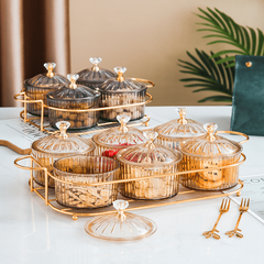 Transparent Round Dried Fruit Salad Plate for RV Kitchen