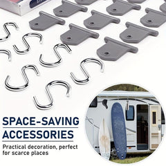 8pcs RV Clogs Rain Canopy Curtain Hook