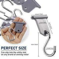 8pcs RV Clogs Rain Canopy Curtain Hook
