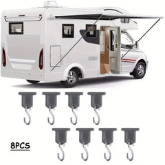 8pcs RV Clogs Rain Canopy Curtain Hook