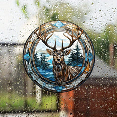 Christmas Reindeer Elk Glass Sticker Home Decoration