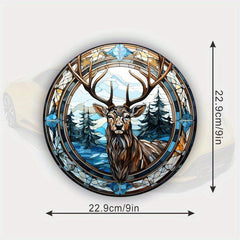 Christmas Reindeer Elk Glass Sticker Home Decoration