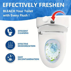 12pcs Automatic Toilet Bowl Cleaner Tablets with Bleach