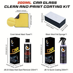 Car Glass Clean & Paint Coating Kit Windshield Cleaner Ceramic Coating