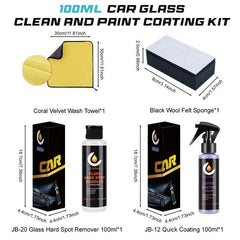 Car Glass Clean & Paint Coating Kit Windshield Cleaner Ceramic Coating