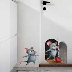 Cute Rat Wall Stickers for Kids' Room