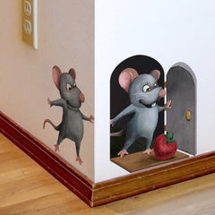 Cute Rat Wall Stickers for Kids' Room
