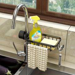 Aluminum Sink Drain Rack Sponge Faucet Holder