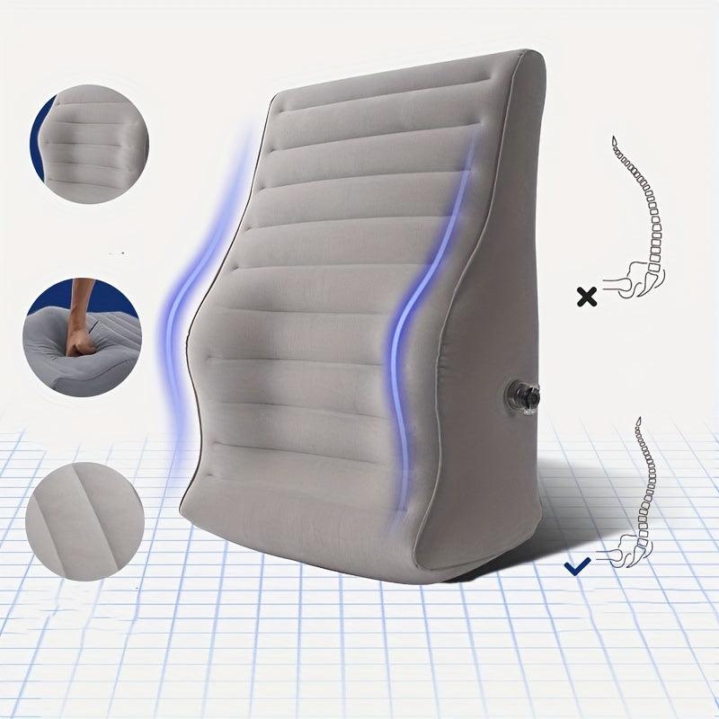 Inflatable Car Cushion with PVC Flocking for Waist Support