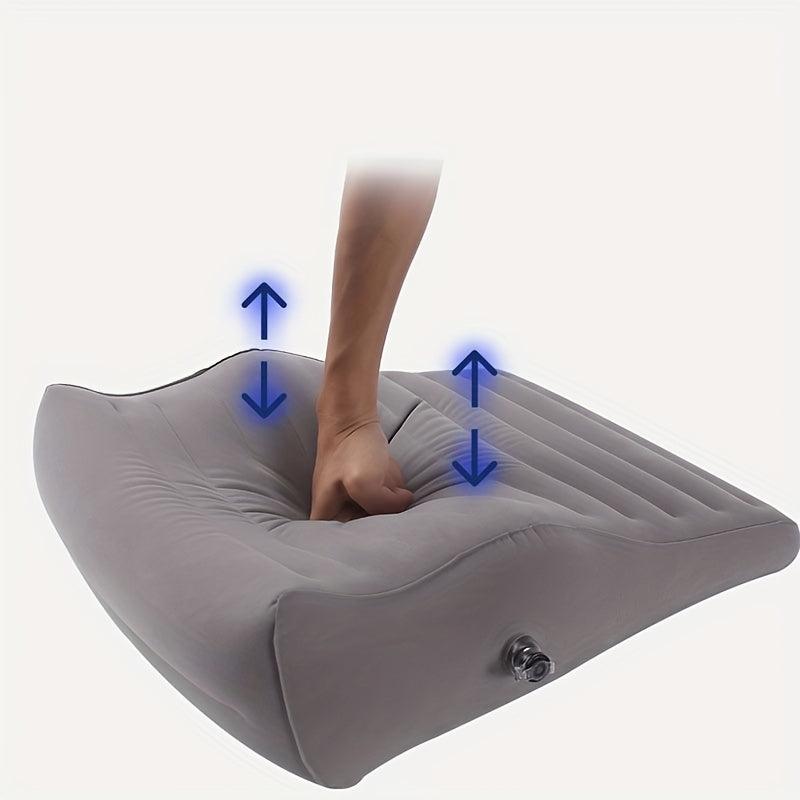 Inflatable Car Cushion with PVC Flocking for Waist Support