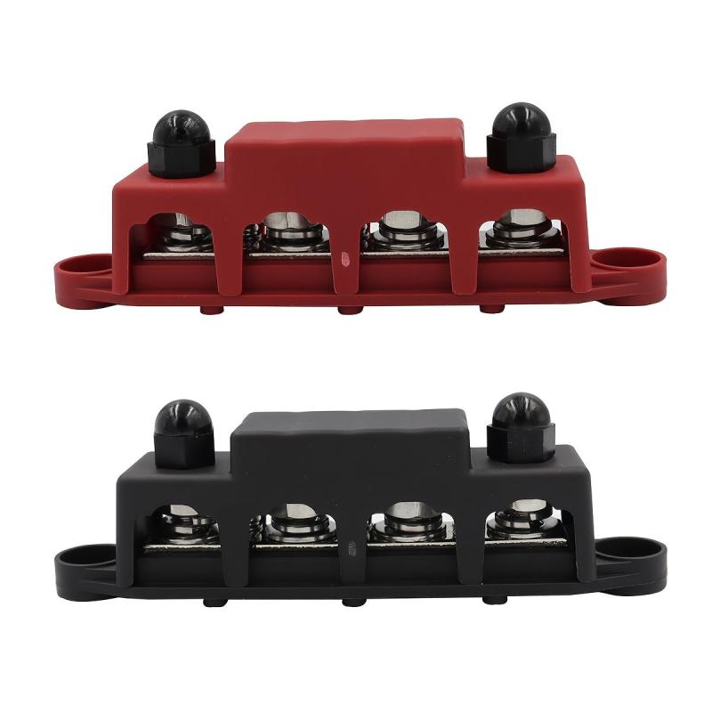 12V Bus Bar Power Distribution 4 Studs Junction Block Automotive Marine Terminal