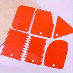 6pcs RV Dough Cake Cutter Slicer Spatula Cream Scraper Pasty Cutters Smoother