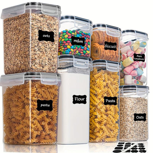 8pc Airtight Food Storage Containers - BPA-Free, Dishwasher Safe