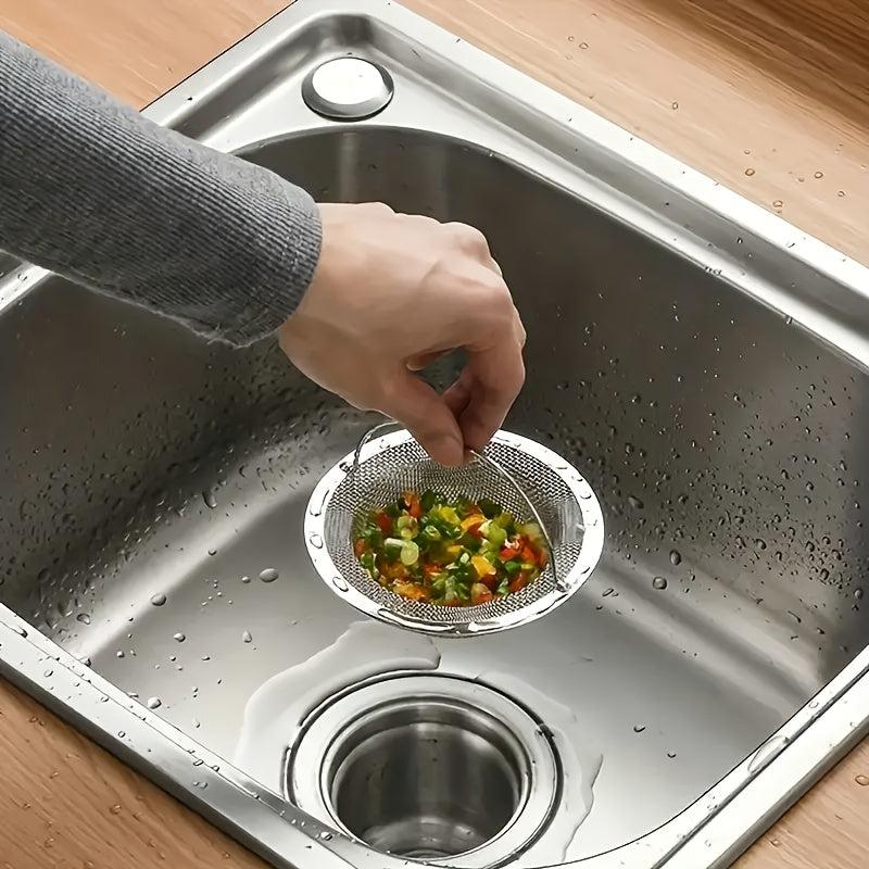 Stainless Steel Sink Strainer with Handle - for RV, Restaurant, Dishwasher