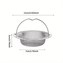 Stainless Steel Sink Strainer with Handle - for RV, Restaurant, Dishwasher