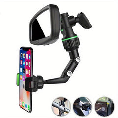 Rearview Mirror Mobile Phone Holder Rotatable Car Phone Holder