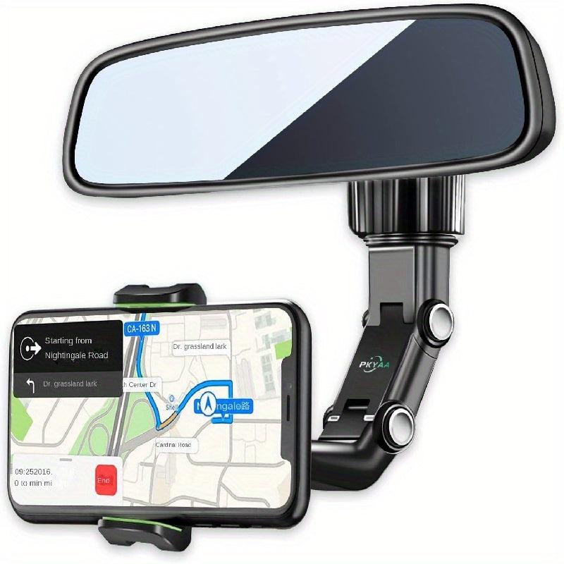 Rearview Mirror Mobile Phone Holder Rotatable Car Phone Holder