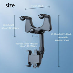 Car Phone Holder Rearview Mirror Mount Bracket 360u00b0 Universal Phone Stand
