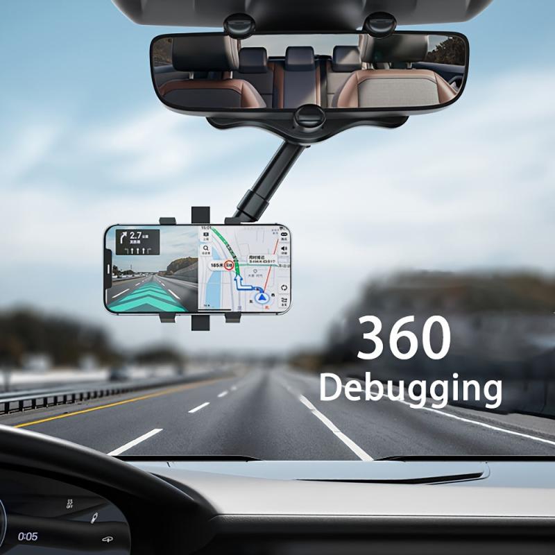 Car Phone Holder Rearview Mirror Mount Bracket 360u00b0 Universal Phone Stand