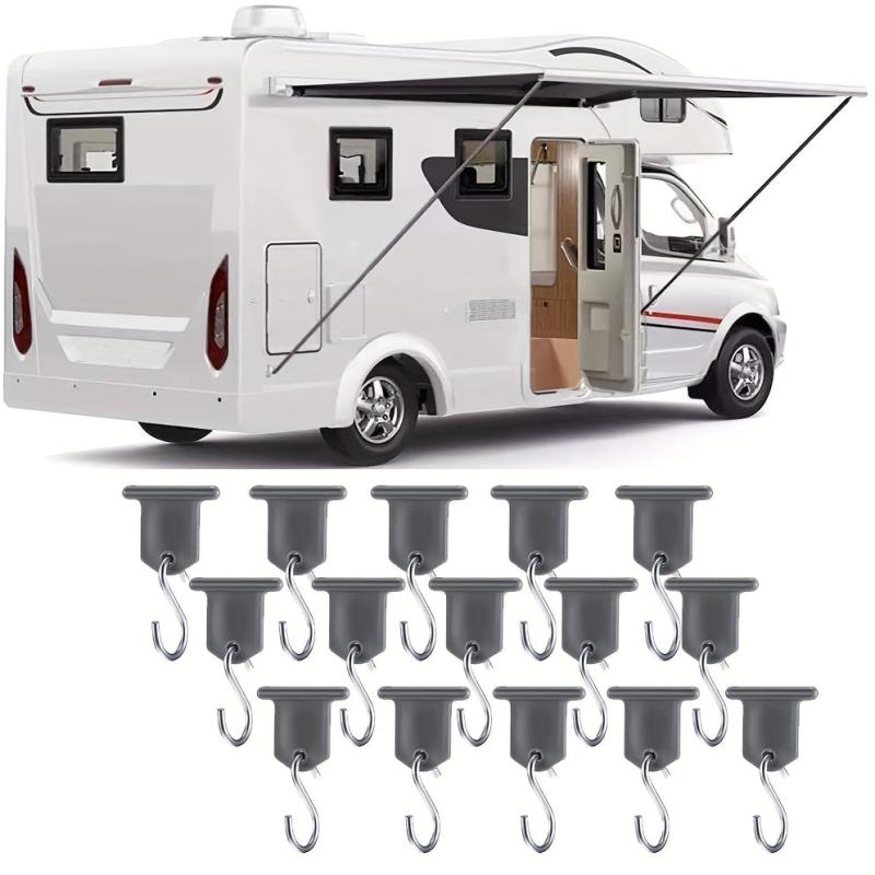 24PCS Rv Awning Hooks For Lights Camping Accessory Hangers Set