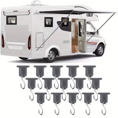 24PCS Rv Awning Hooks For Lights Camping Accessory Hangers Set