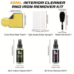 Interior Cleaner & Iron Removal Kit - Leather & Fabric Decontamination