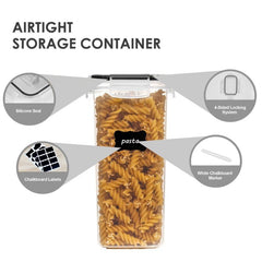 6pcs Airtight Food Storage Containers with Easy Lock Lids BPA-Free