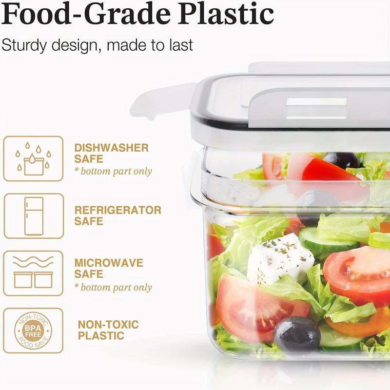 6pcs Airtight Food Storage Containers with Easy Lock Lids BPA-Free