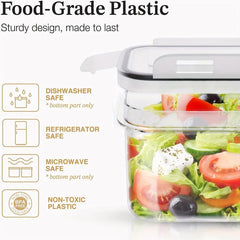 6pcs Airtight Food Storage Containers with Easy Lock Lids BPA-Free