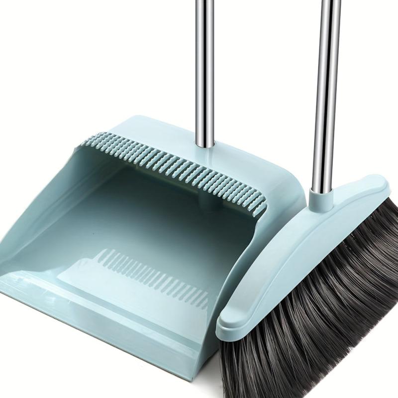 2pcs Stainless Steel Broom & Dustpan Set