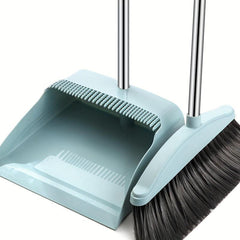 2pcs Stainless Steel Broom & Dustpan Set