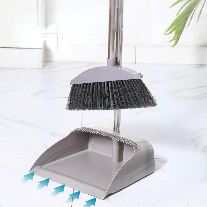 2pcs Stainless Steel Broom & Dustpan Set